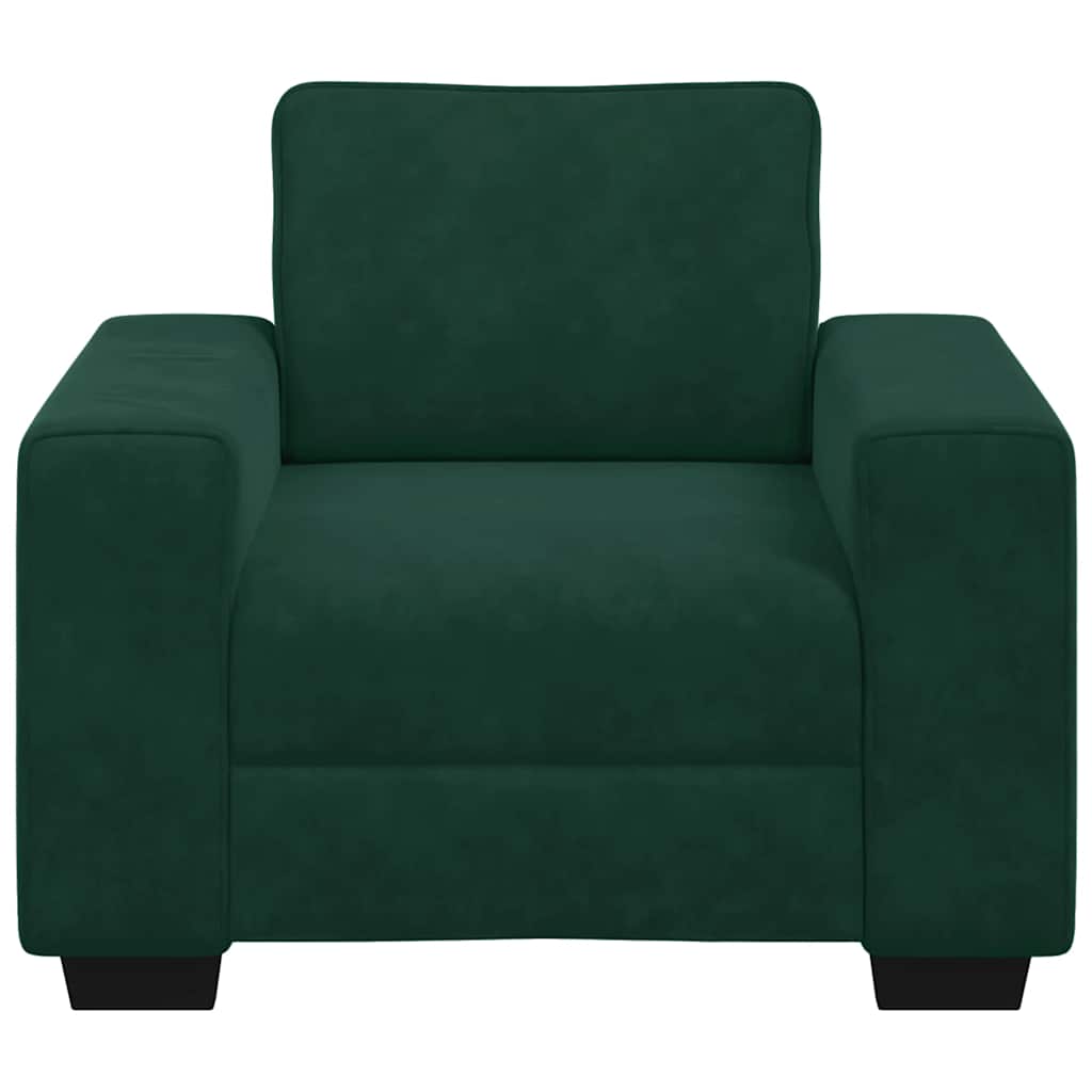 Sofastoel Donkergroen 100x77x82 cm Fluweel