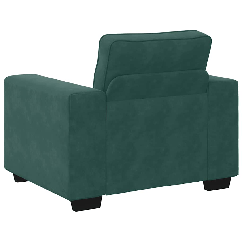 Sofastoel Donkergroen 100x77x82 cm Fluweel