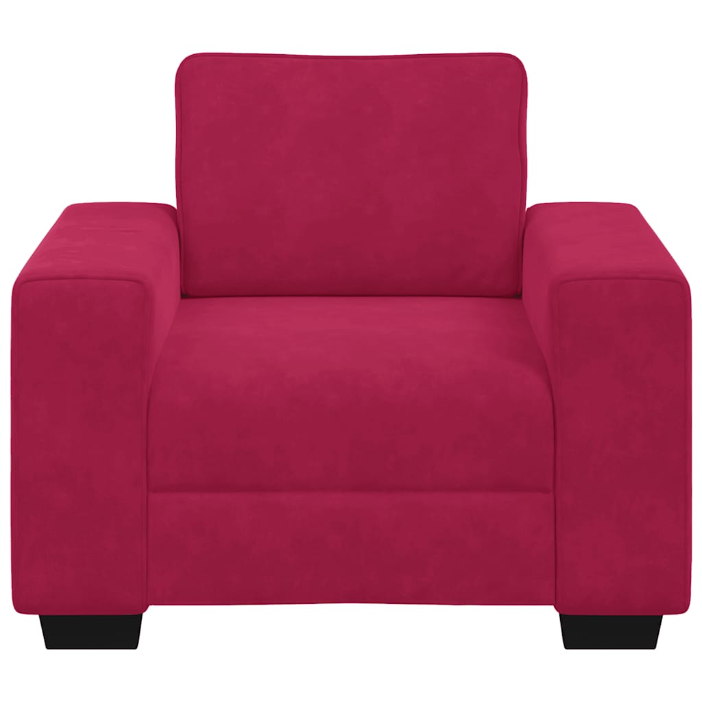Sofastoel Wijnrood 100x77x82 cm Fluweel