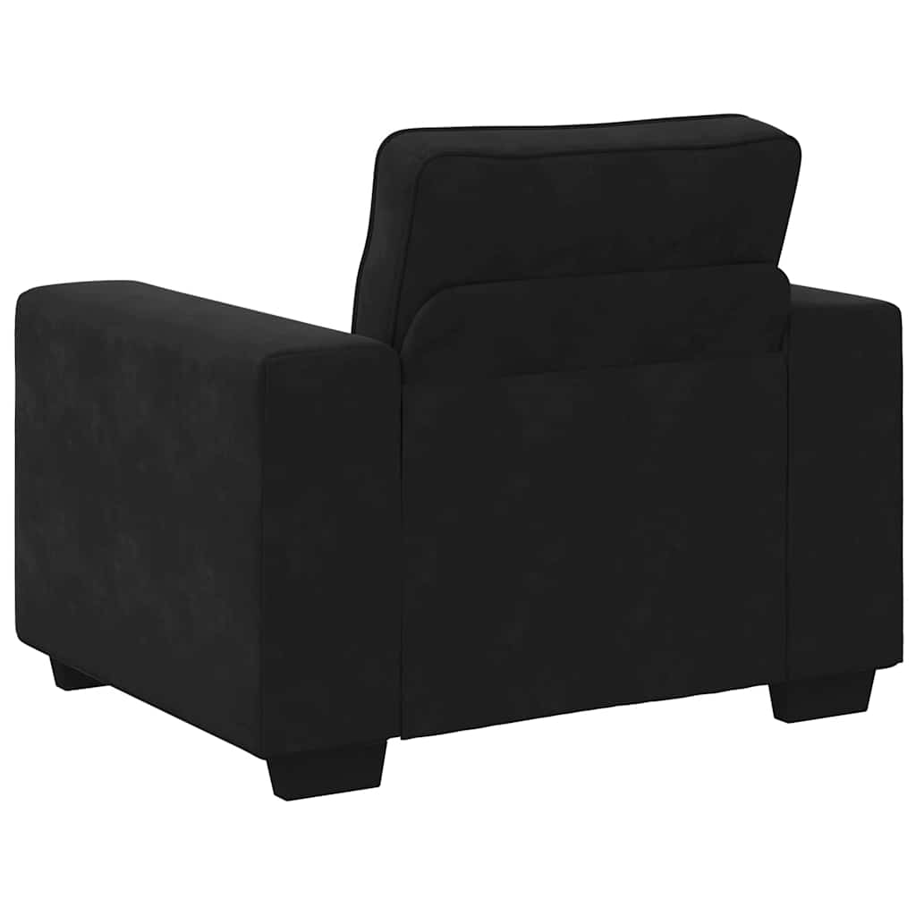 Fauteuil 100x77x82 cm fluweel zwart