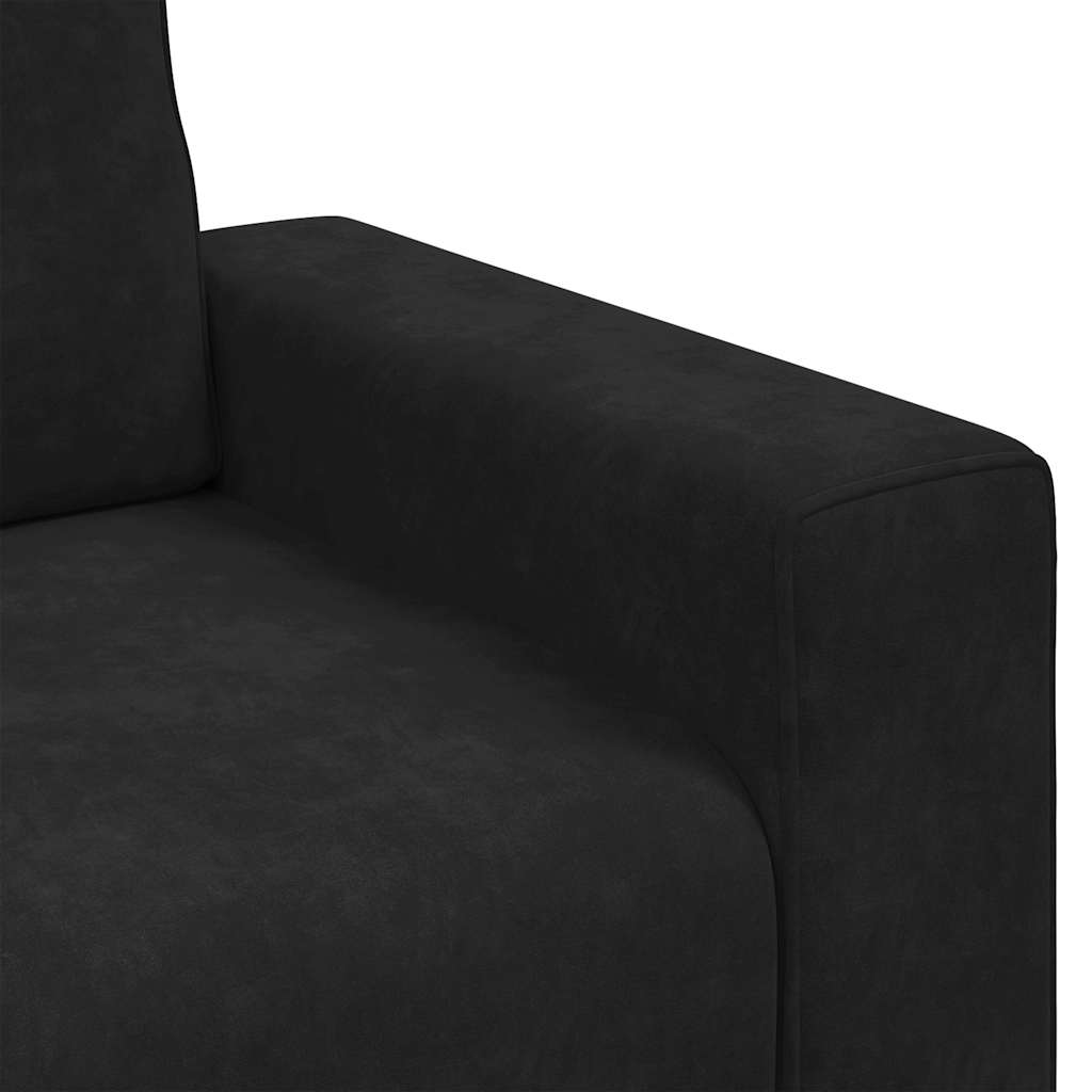Fauteuil 100x77x82 cm fluweel zwart
