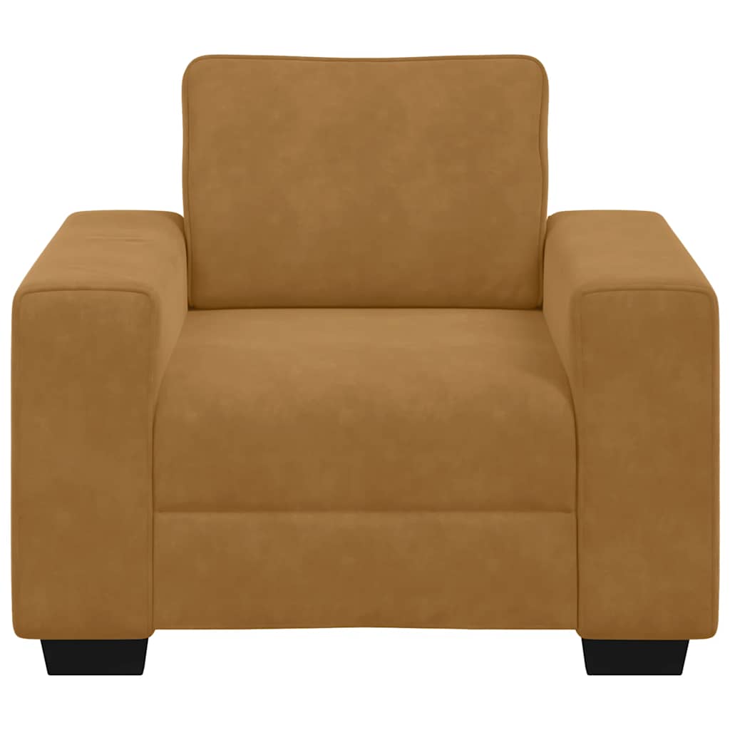 Sofastoel Bruin 100x77x82 cm Fluweel