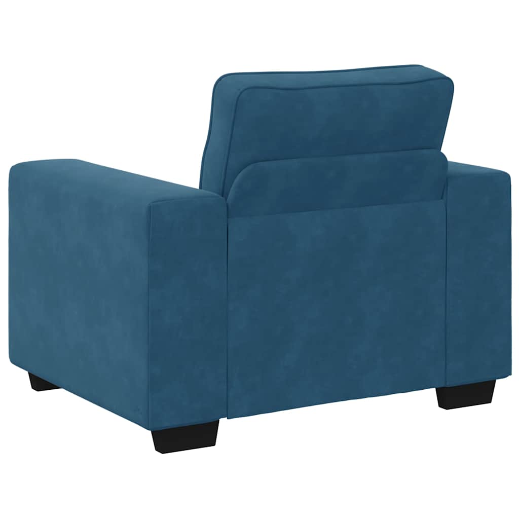 Sofastoel Blauw 100x77x82 cm Fluweel