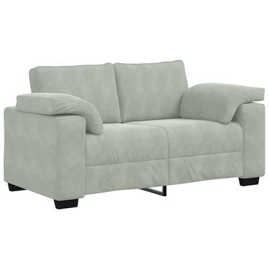 Loveseat bank 160x77x82 cm fluweel lichtgrijs