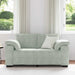 Loveseat bank 160x77x82 cm fluweel lichtgrijs