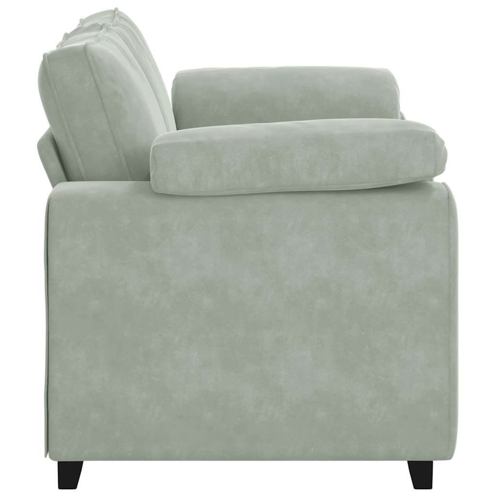 Loveseat bank 160x77x82 cm fluweel lichtgrijs
