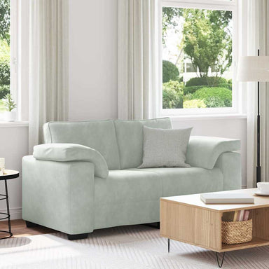 Loveseat bank 160x77x82 cm fluweel lichtgrijs