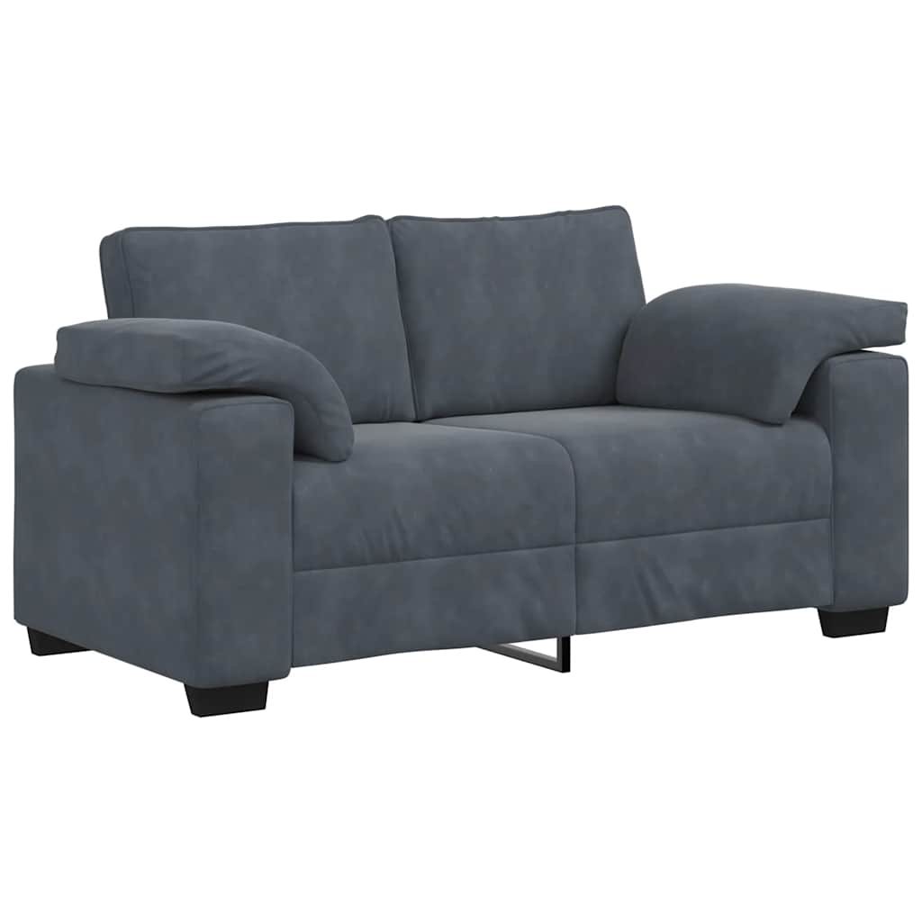 Loveseat bank 160x77x82 cm fluweel donkergrijs