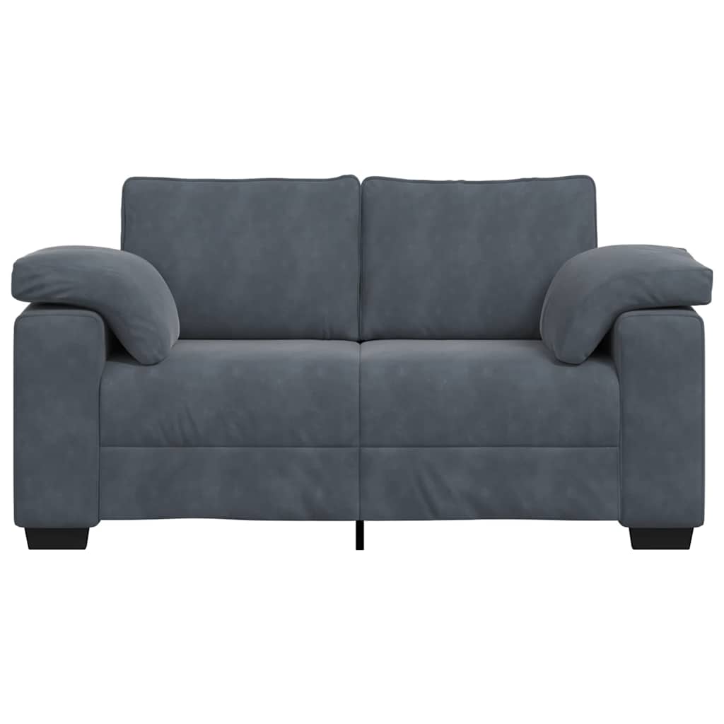 Loveseat bank 160x77x82 cm fluweel donkergrijs