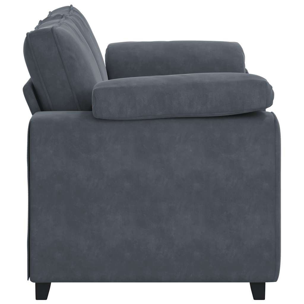 Loveseat bank 160x77x82 cm fluweel donkergrijs