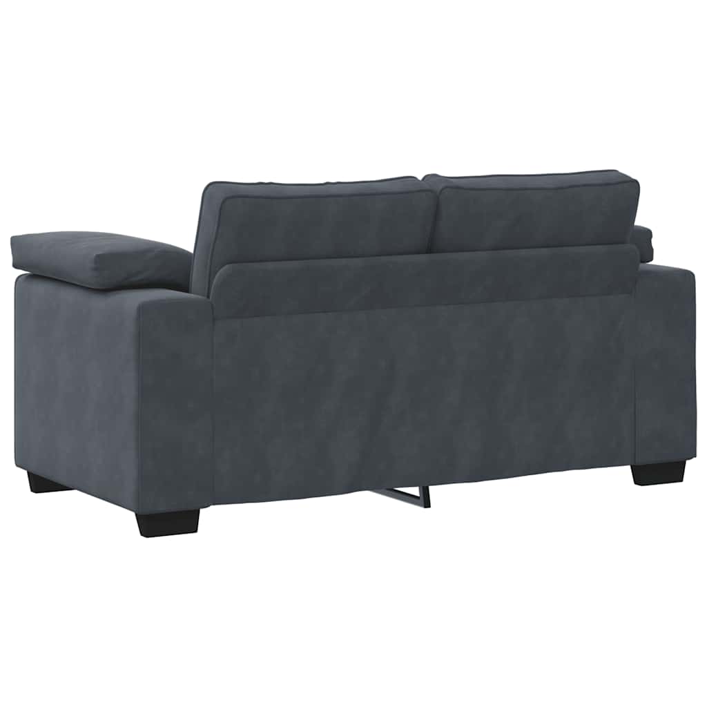 Loveseat bank 160x77x82 cm fluweel donkergrijs