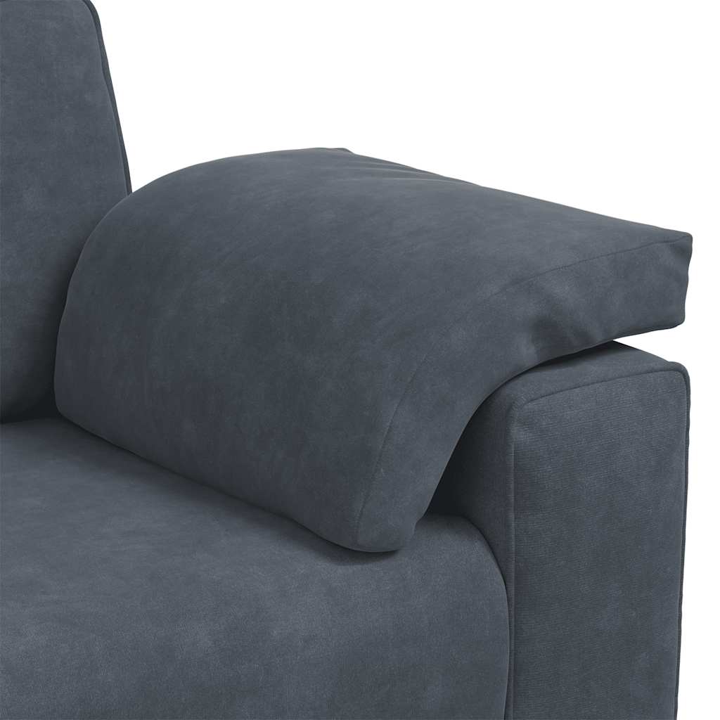 Loveseat bank 160x77x82 cm fluweel donkergrijs