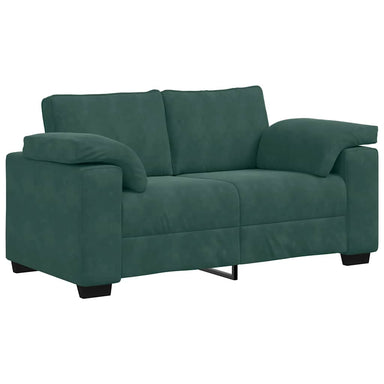 Loveseat Sofa Donkergroen 160x77x82 cm Fluweel