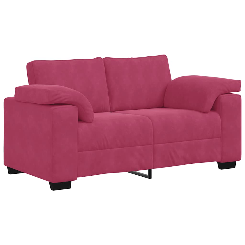 Loveseat Sofa Wijnrood 160x77x82 cm Fluweel