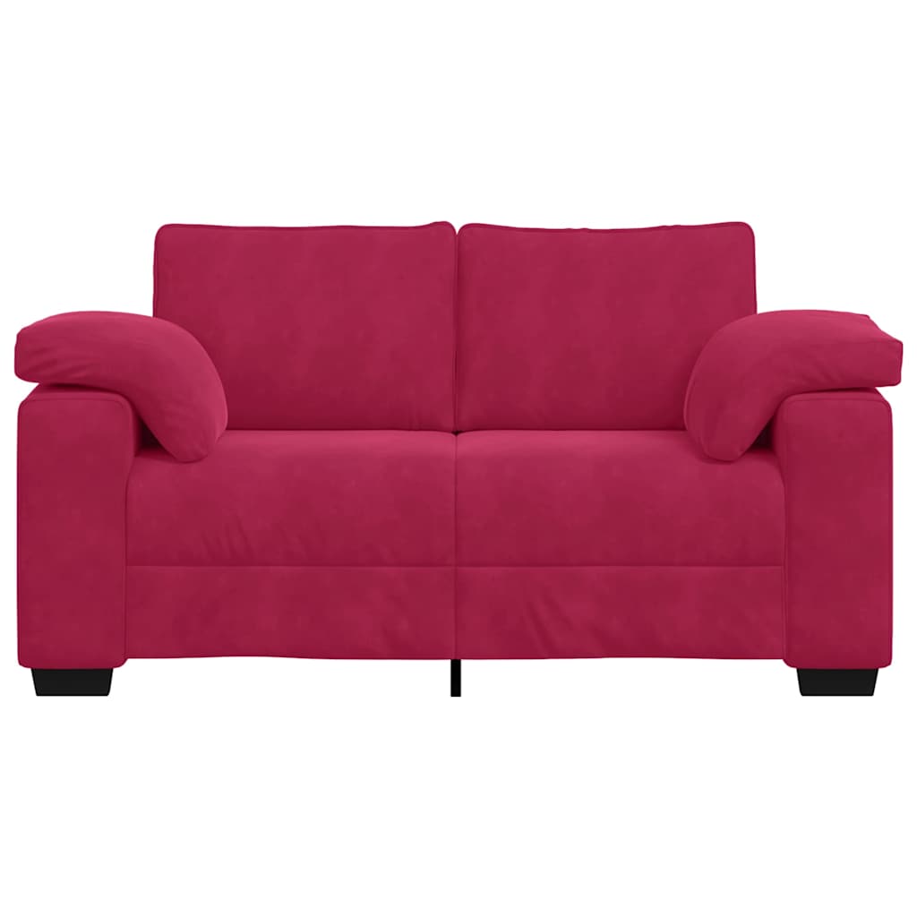 Loveseat Sofa Wijnrood 160x77x82 cm Fluweel