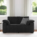 Loveseat bank 160x77x82 cm fluweel zwart