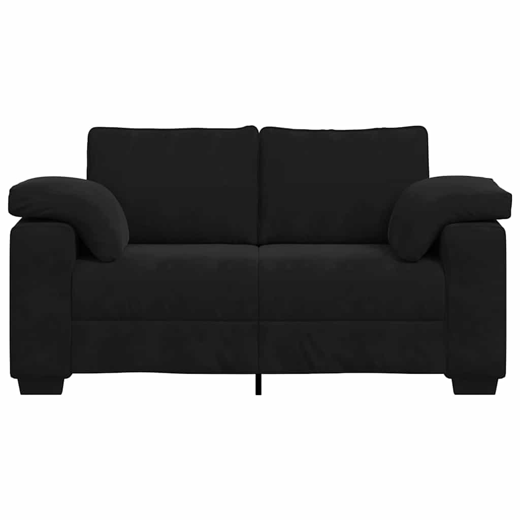 Loveseat bank 160x77x82 cm fluweel zwart