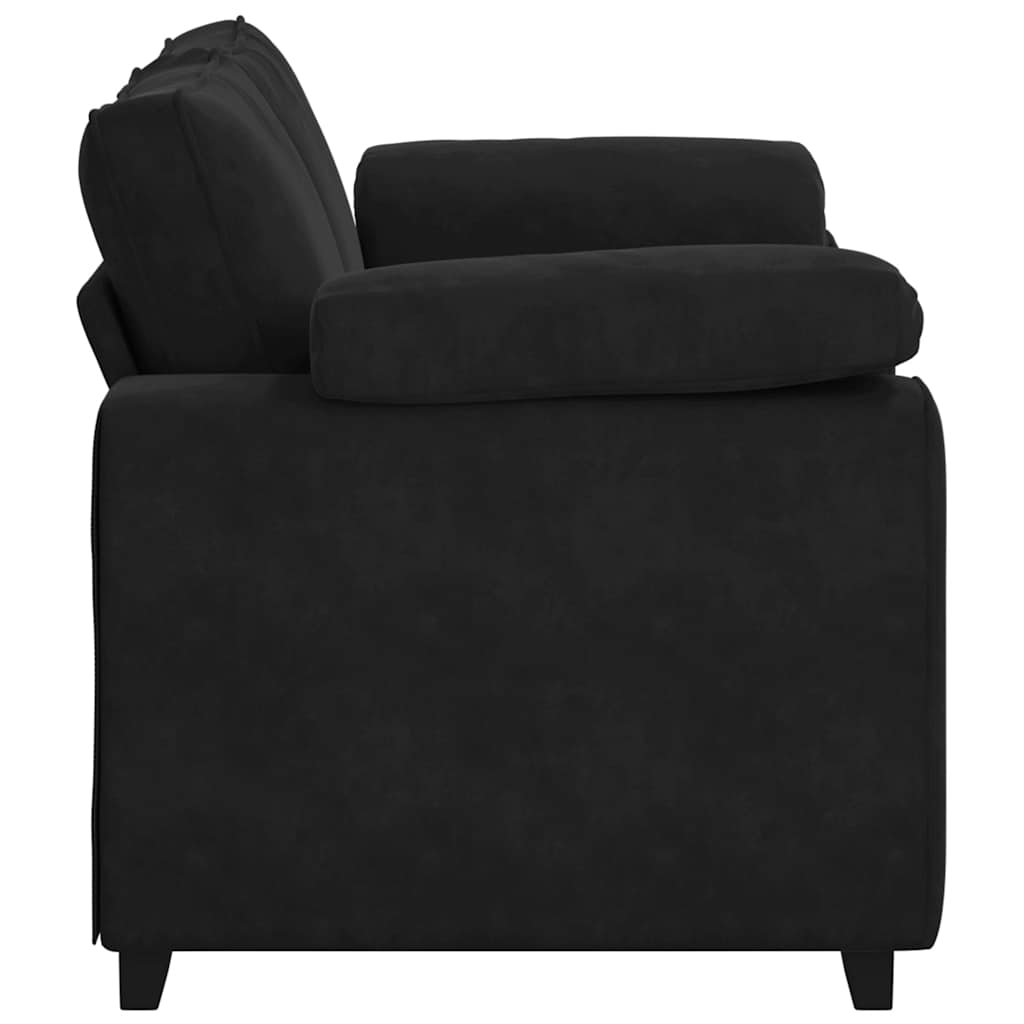 Loveseat bank 160x77x82 cm fluweel zwart