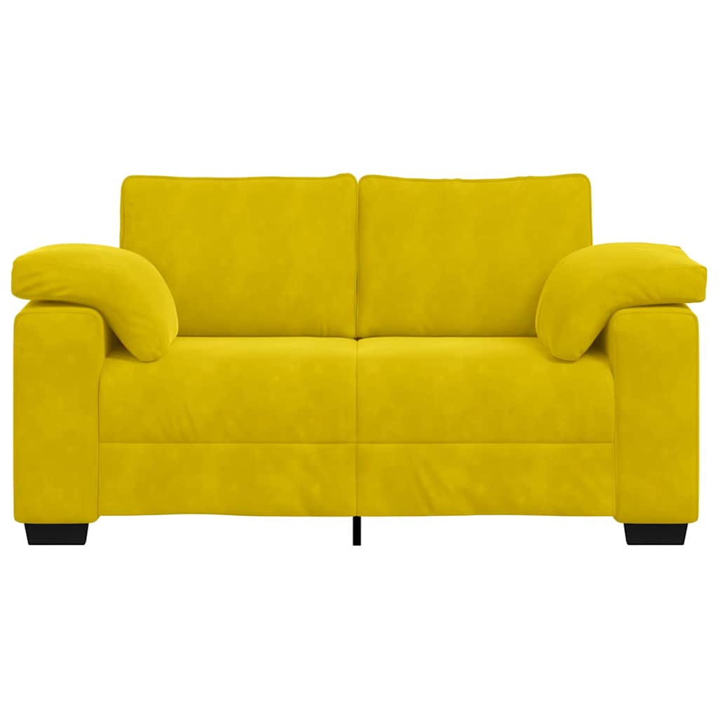 Loveseat Sofa Geel 160x77x82 cm Fluweel