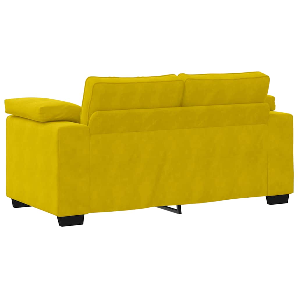 Loveseat Sofa Geel 160x77x82 cm Fluweel