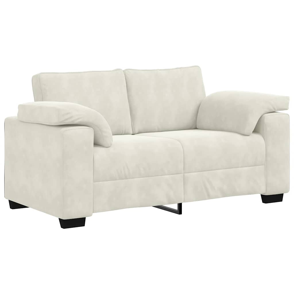 Loveseat Sofa Crème 160x77x82 cm Fluweel