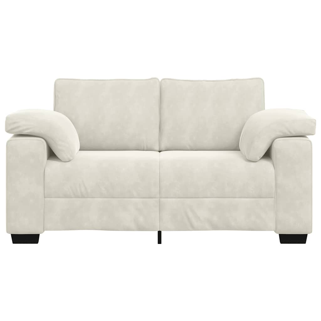 Loveseat Sofa Crème 160x77x82 cm Fluweel
