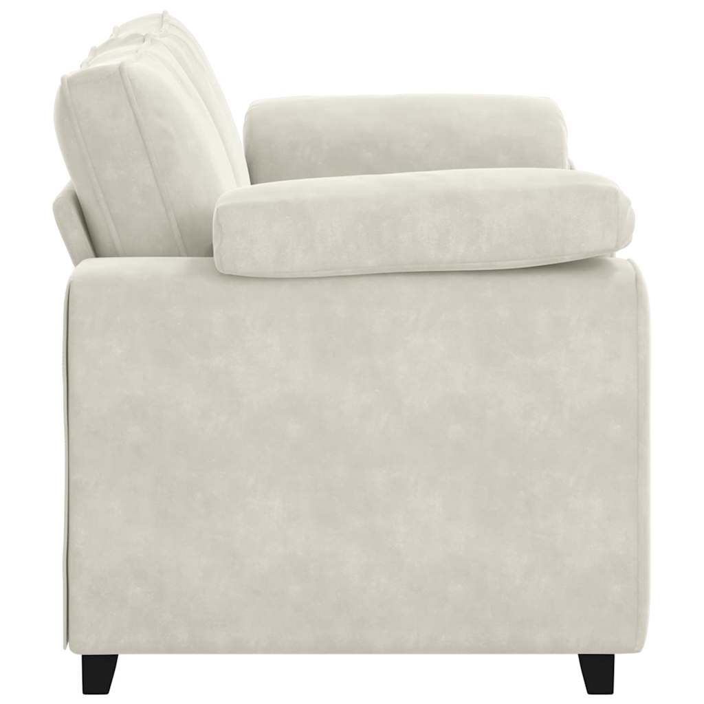 Loveseat Sofa Crème 160x77x82 cm Fluweel