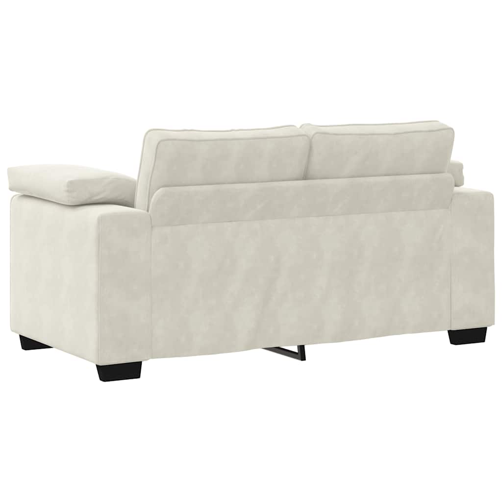 Loveseat Sofa Crème 160x77x82 cm Fluweel