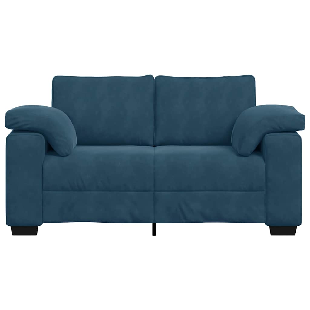 Loveseat Sofa Blauw 160x77x82 cm Fluweel