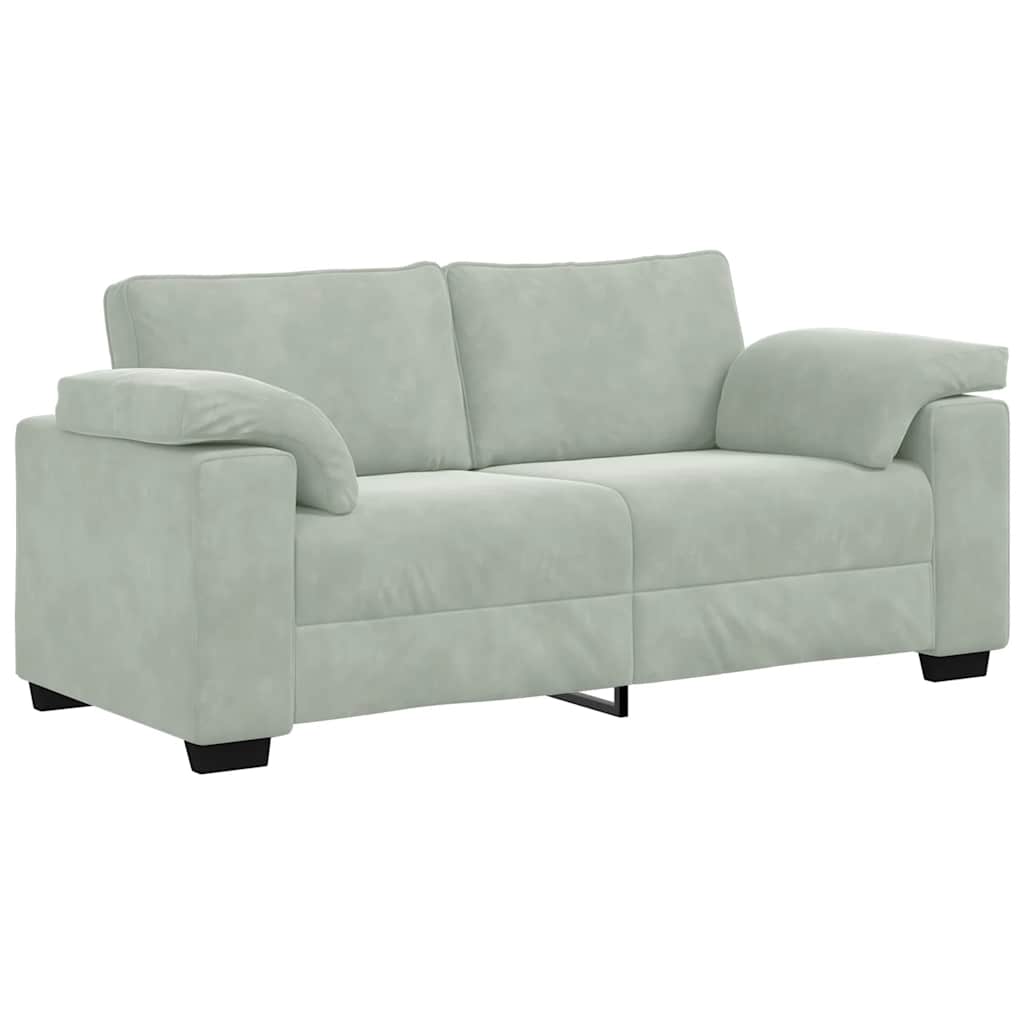 Loveseat bank 180x77x82 cm fluweel lichtgrijs