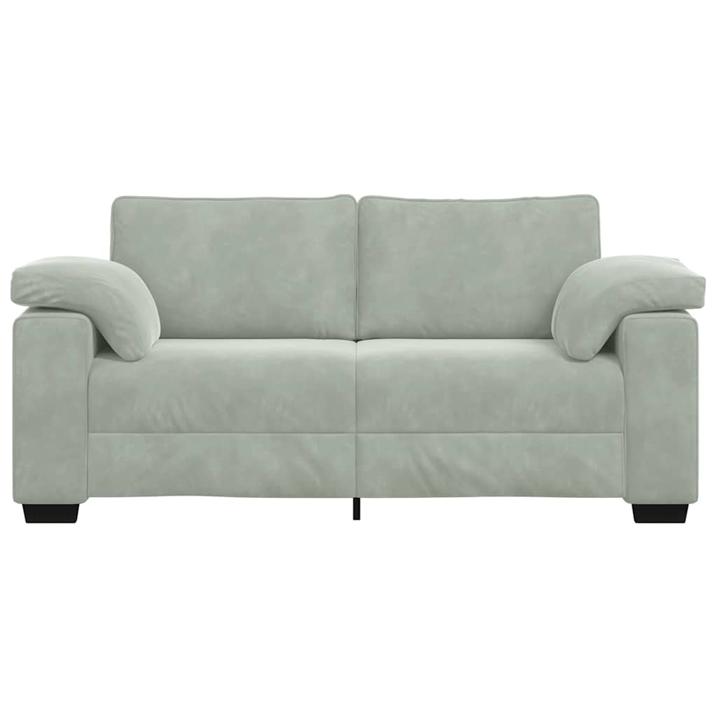 Loveseat bank 180x77x82 cm fluweel lichtgrijs