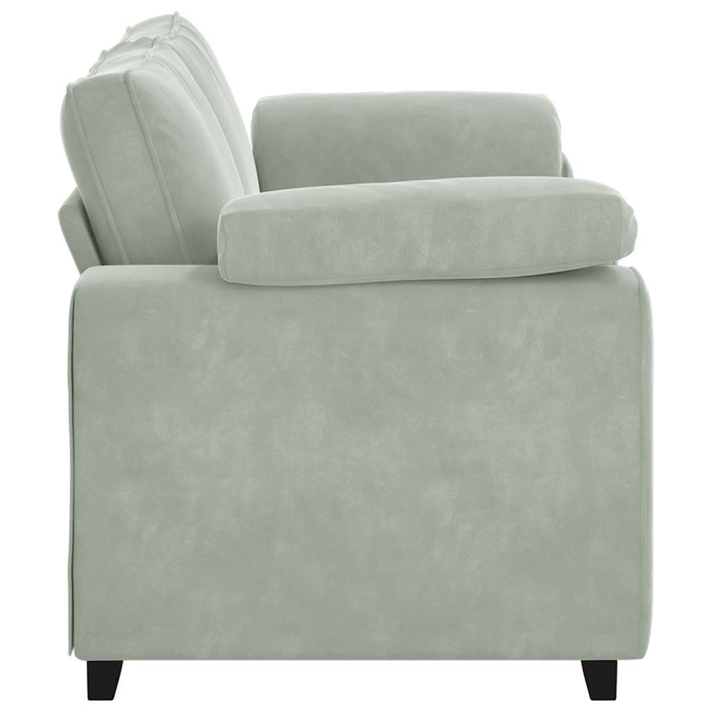 Loveseat bank 180x77x82 cm fluweel lichtgrijs