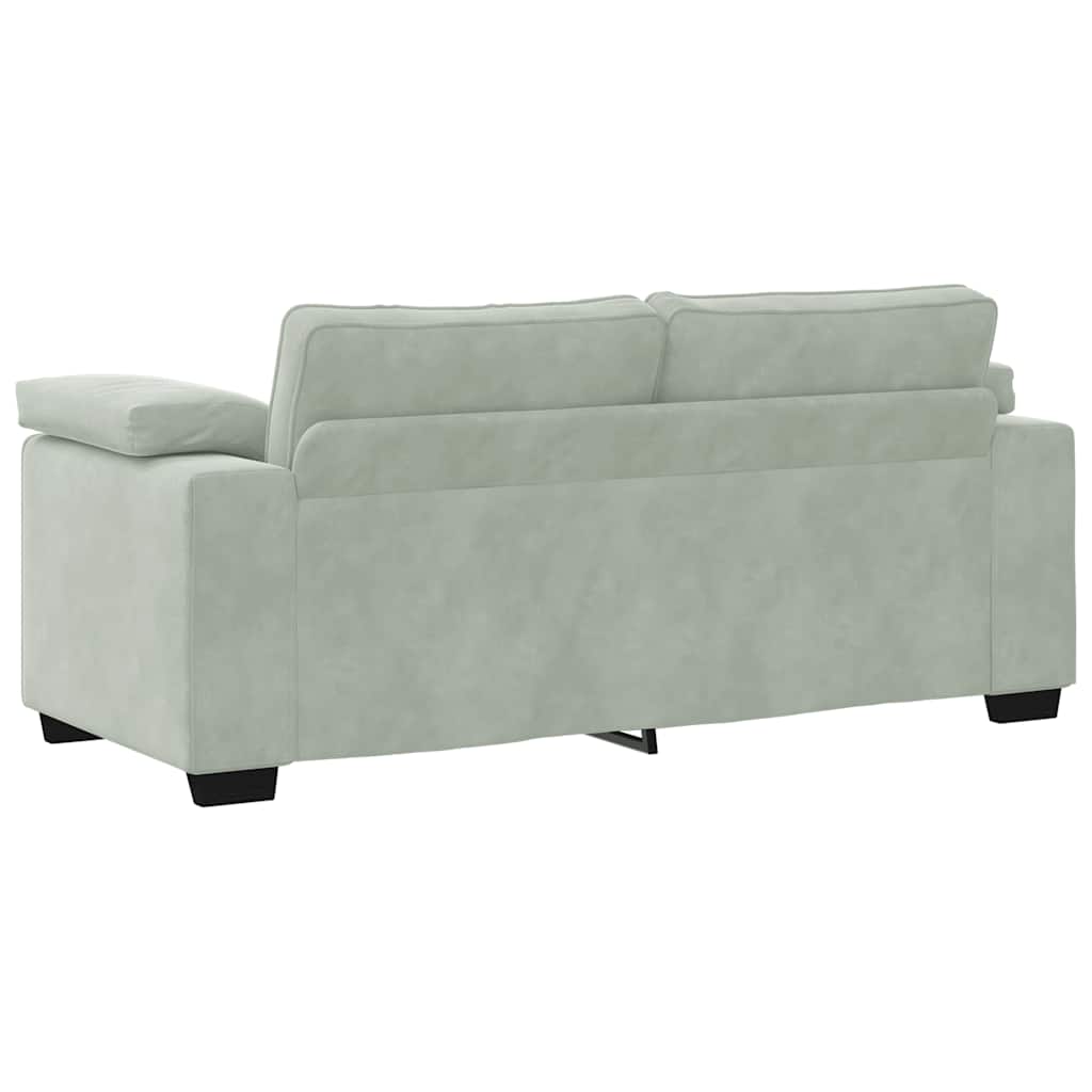 Loveseat bank 180x77x82 cm fluweel lichtgrijs