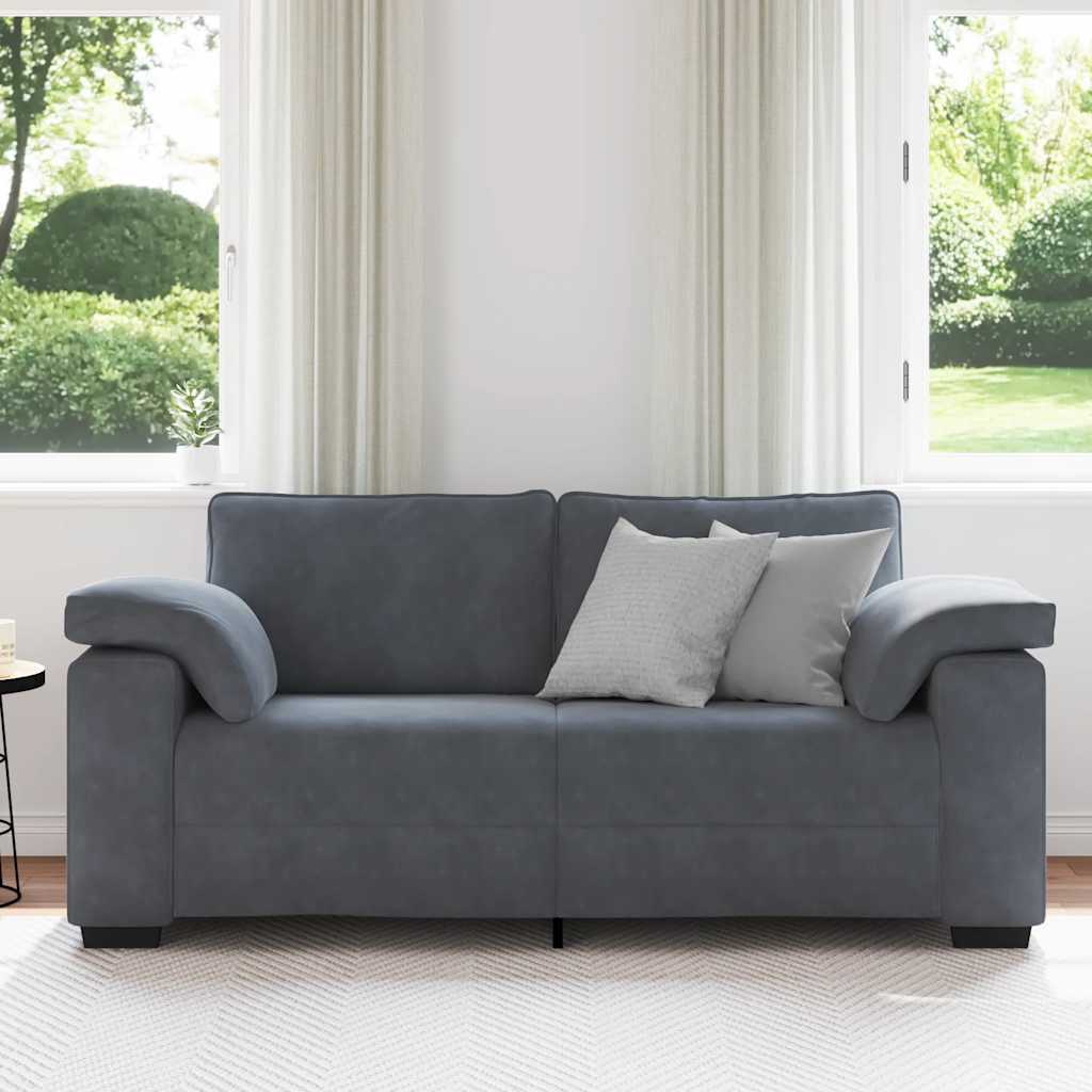 Loveseat bank 180x77x82 cm fluweel donkergrijs