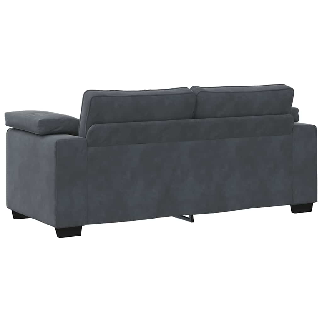Loveseat bank 180x77x82 cm fluweel donkergrijs