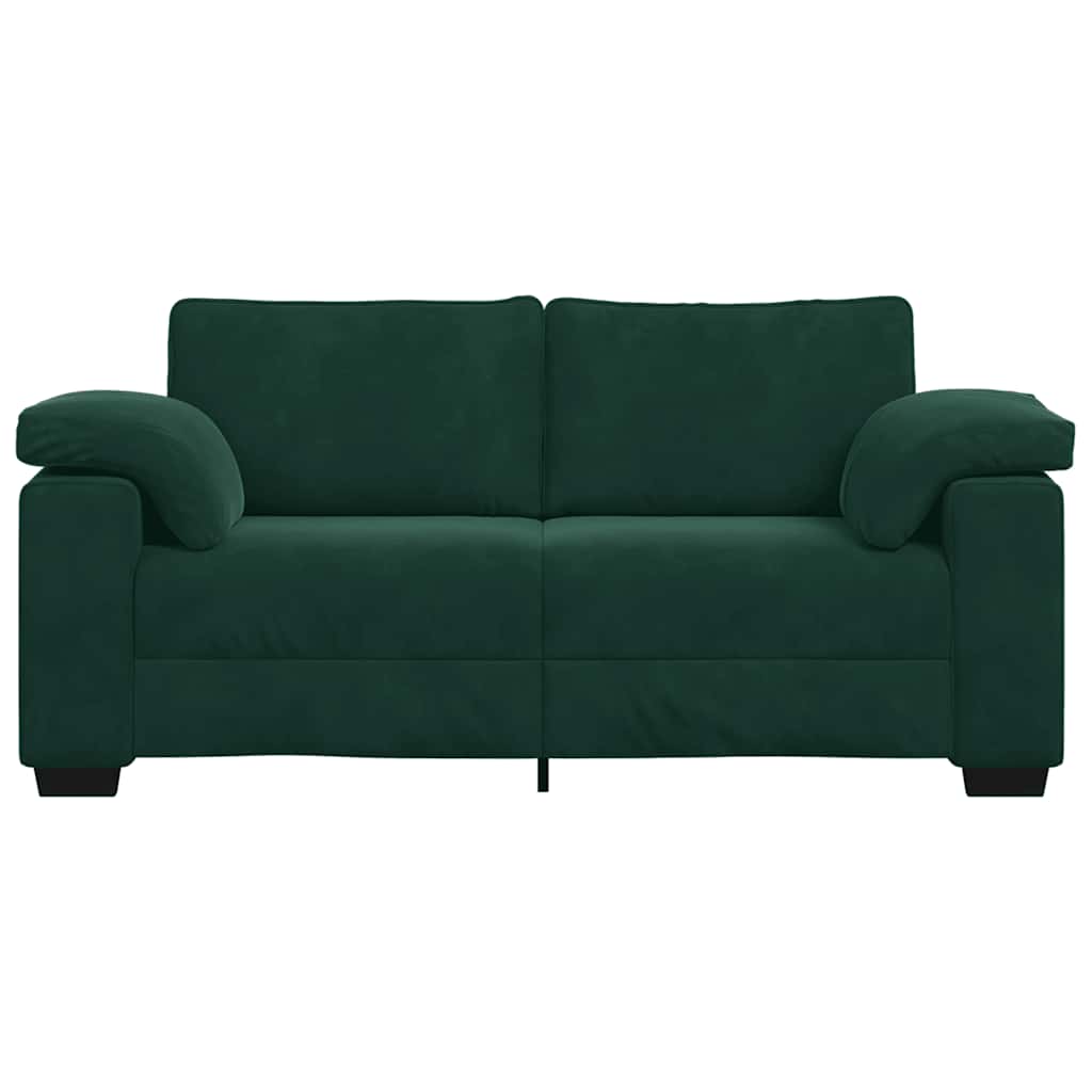 Loveseat Sofa Donkergroen 180x77x82 cm Fluweel