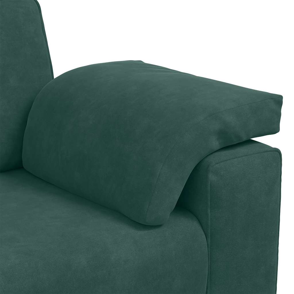 Loveseat Sofa Donkergroen 180x77x82 cm Fluweel