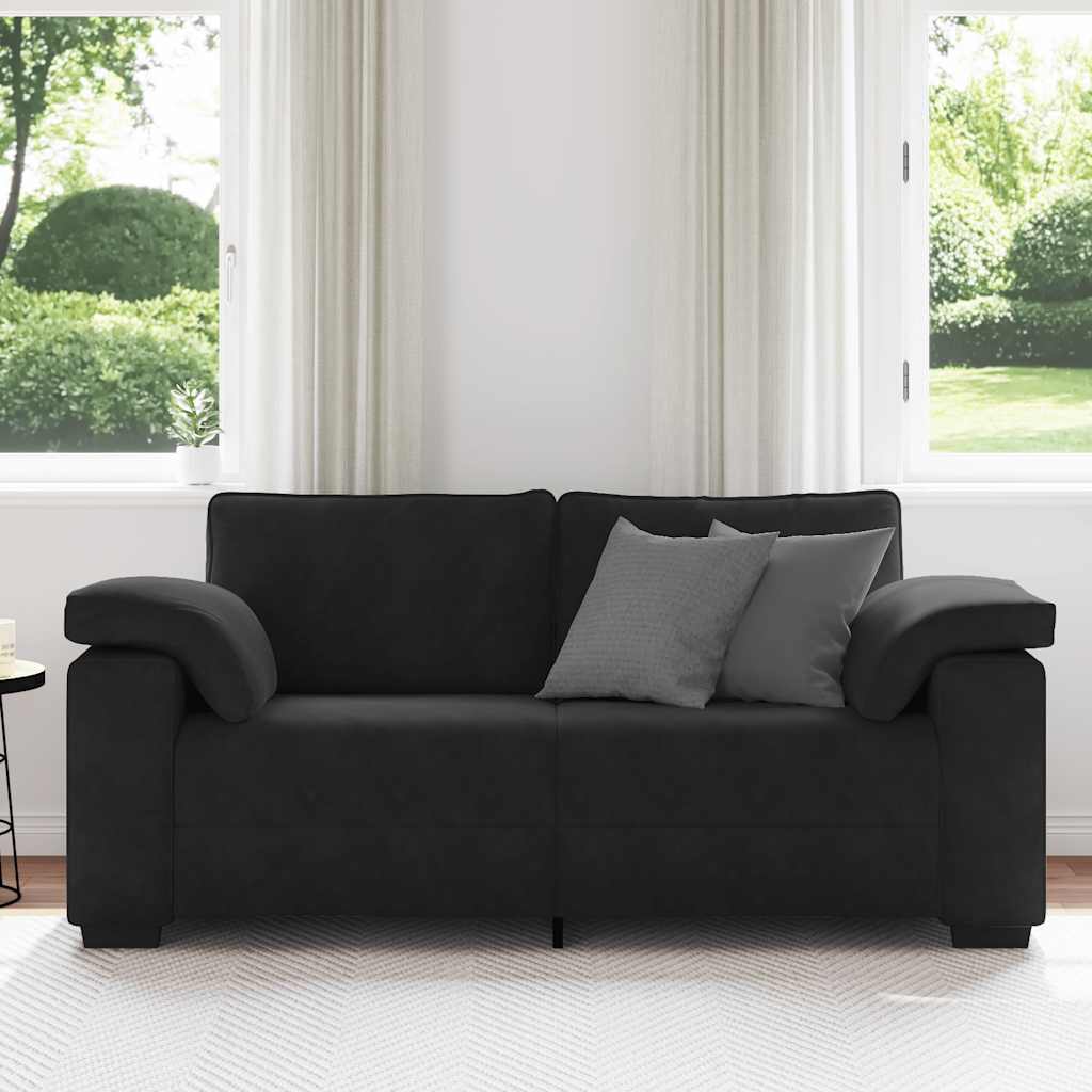 Loveseat bank 180x77x82 cm fluweel zwart