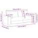 3-zitsbank 220x77x82 cm fluweel donkergrijs