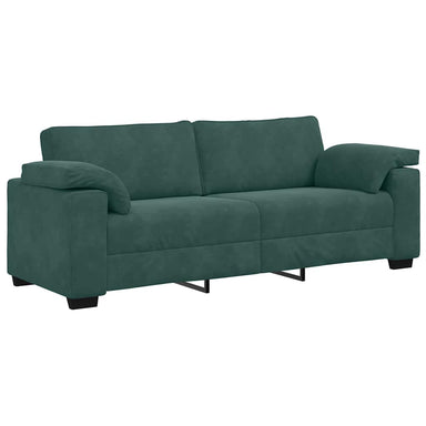 3-zitsbank donkergroen 220x77x82 cm fluweel