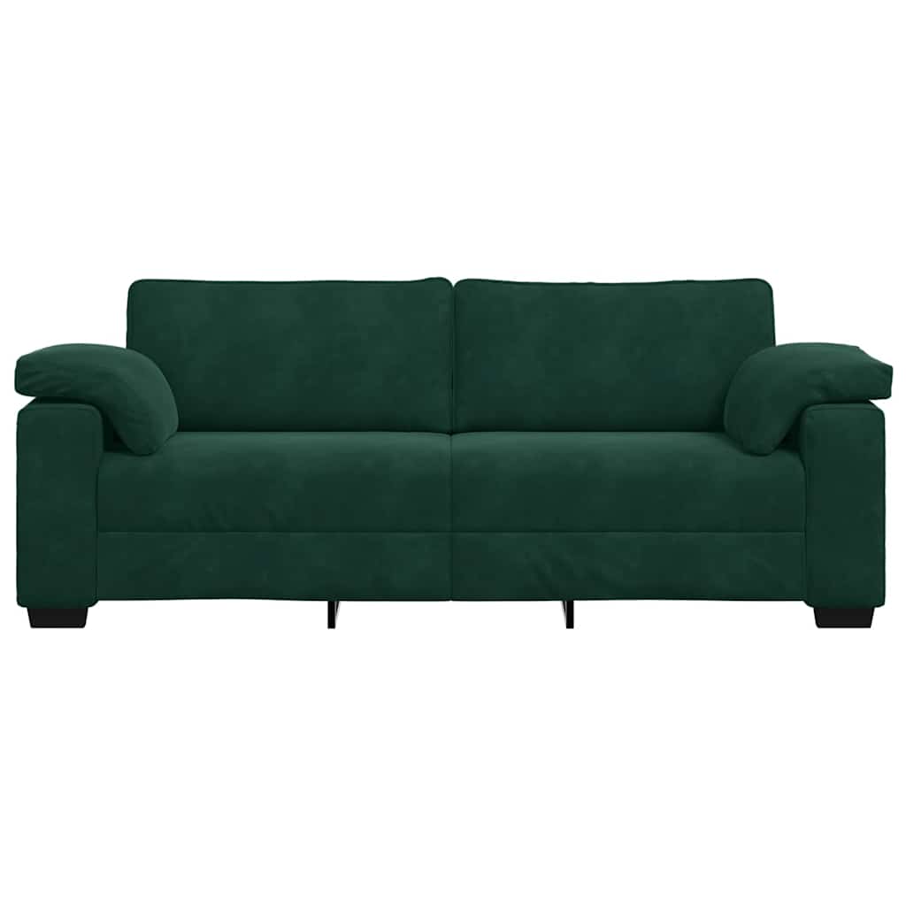 3-zitsbank donkergroen 220x77x82 cm fluweel