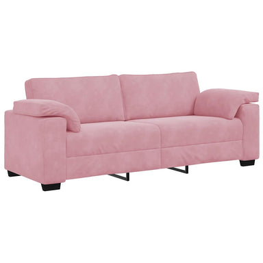 3-zitsbank roze 220x77x82 cm fluweel