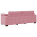 3-zitsbank roze 220x77x82 cm fluweel