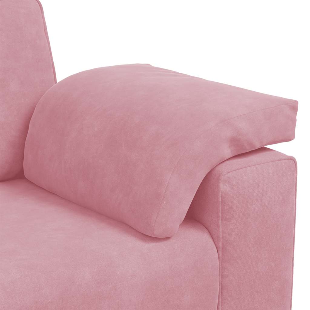 3-zitsbank roze 220x77x82 cm fluweel