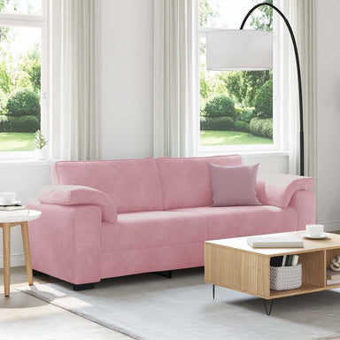 3-zitsbank roze 220x77x82 cm fluweel