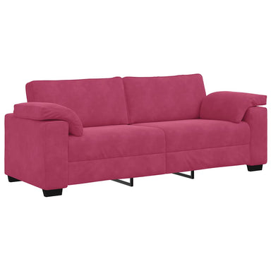 3-zitsbank wijnrood 220x77x82 cm fluweel