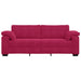 3-zitsbank wijnrood 220x77x82 cm fluweel
