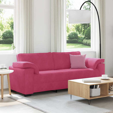 3-zitsbank wijnrood 220x77x82 cm fluweel