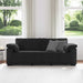 3-zitsbank 220x77x82 cm fluweel zwart