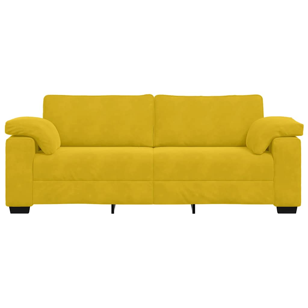 3-zitsbank Geel 220x77x82 cm Fluweel